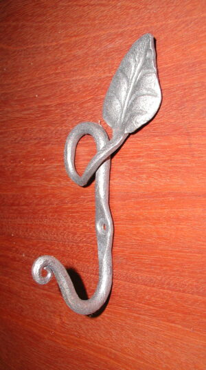 Handmade Organic Leaf J-Hook, 4 3/8" high, 3 3/4" wide, $31.95