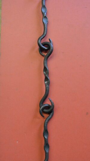 Fullered Wrought Iron S hooks, 5/16" rd., 6 3/8" long, $11.25/link