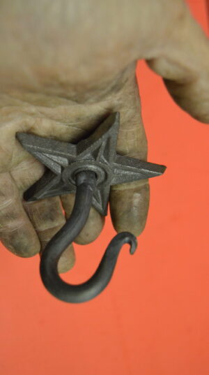 Wrought Iron Hook with 5/16" x 2 1/2" Wood Screw & 3" Star, $39.25