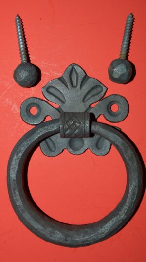Fleur di Lis Swivel Ring Door Pull with Decorative Screws, $112.65